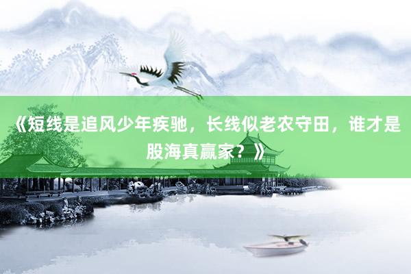 《短线是追风少年疾驰，长线似老农守田，谁才是股海真赢家？》