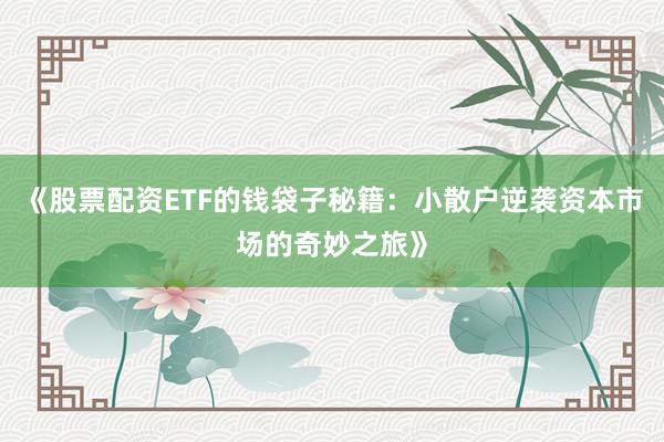 《股票配资ETF的钱袋子秘籍：小散户逆袭资本市场的奇妙之旅》