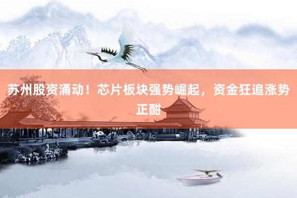 苏州股资涌动！芯片板块强势崛起，资金狂追涨势正酣