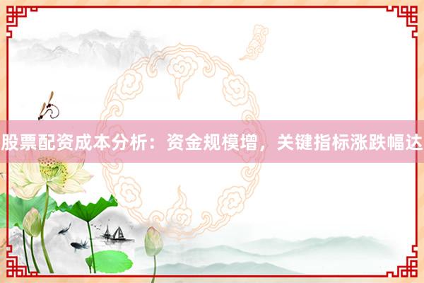 股票配资成本分析：资金规模增，关键指标涨跌幅达