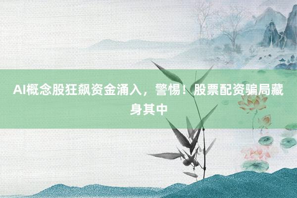 AI概念股狂飙资金涌入，警惕！股票配资骗局藏身其中