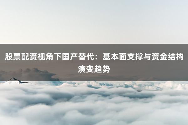 股票配资视角下国产替代：基本面支撑与资金结构演变趋势